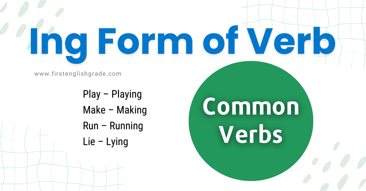 Ing Form of Verb in English