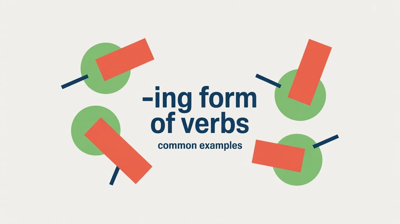 Ing Form of Verb