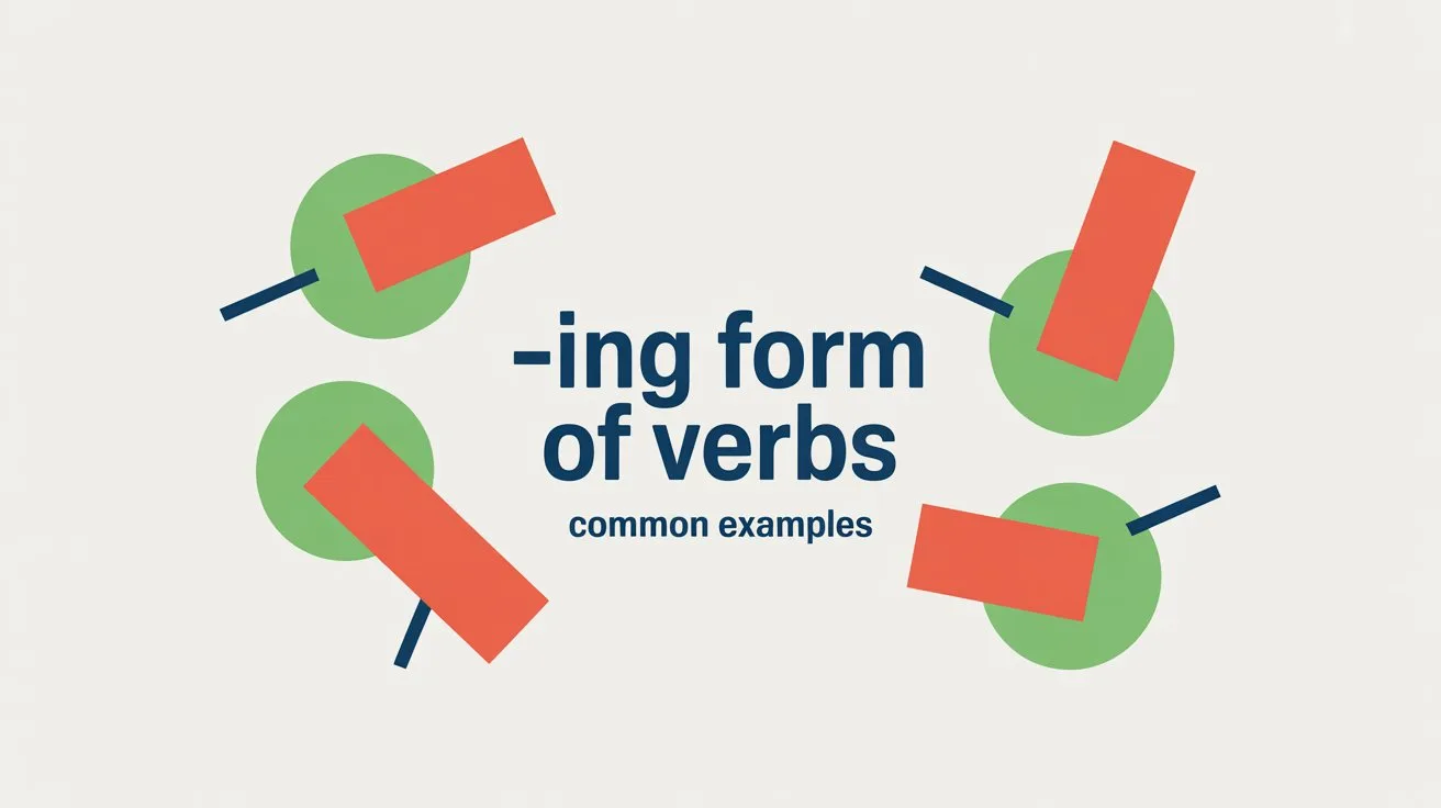 Ing Form of Verb