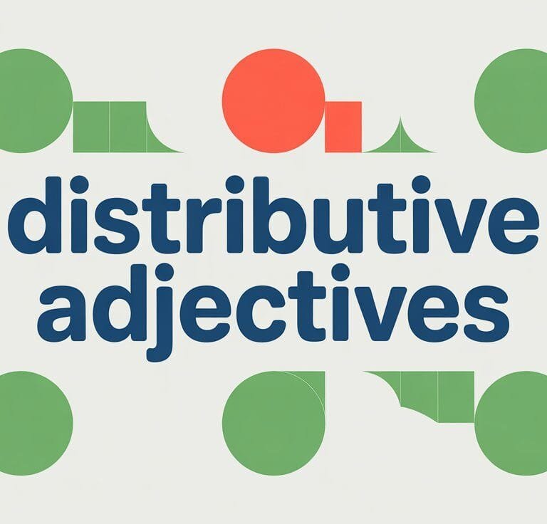 Distributive Adjectives in English
