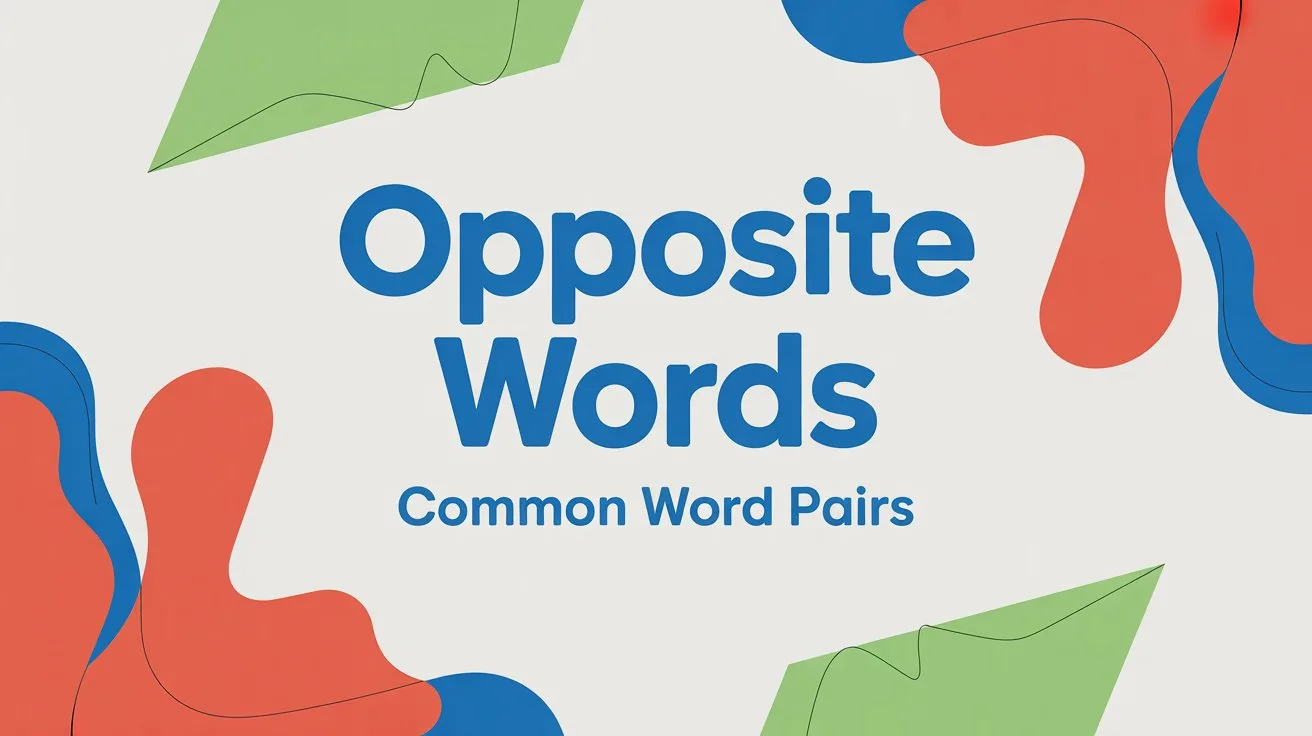 List of Opposite Words in English
