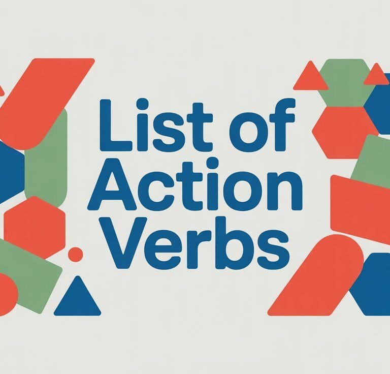 Action Verbs List in English