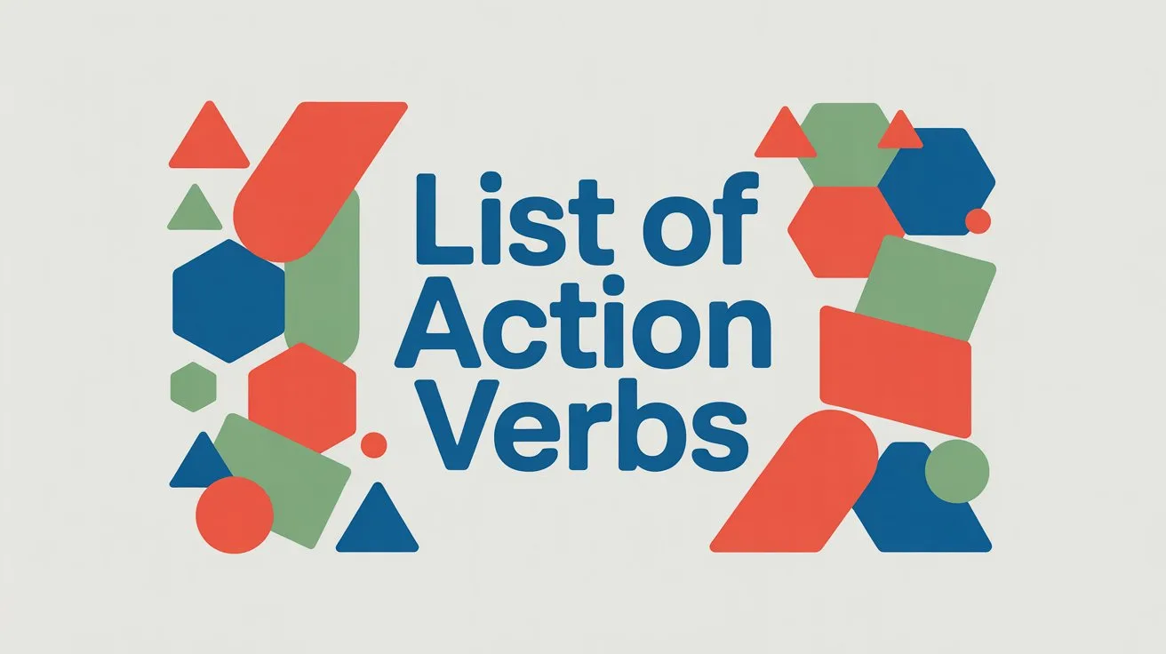 Action Verbs List in English
