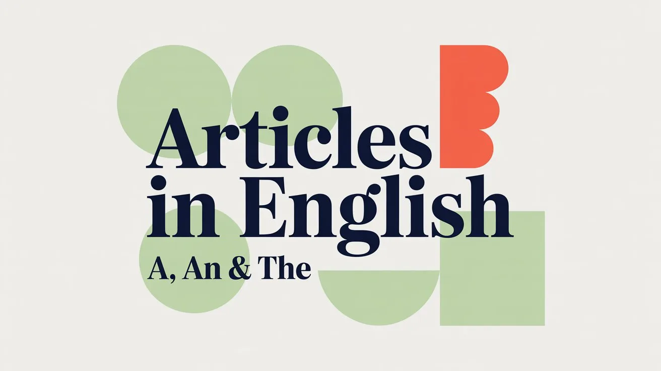 A An The Articles in English