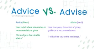 Advice vs. Advise Difference