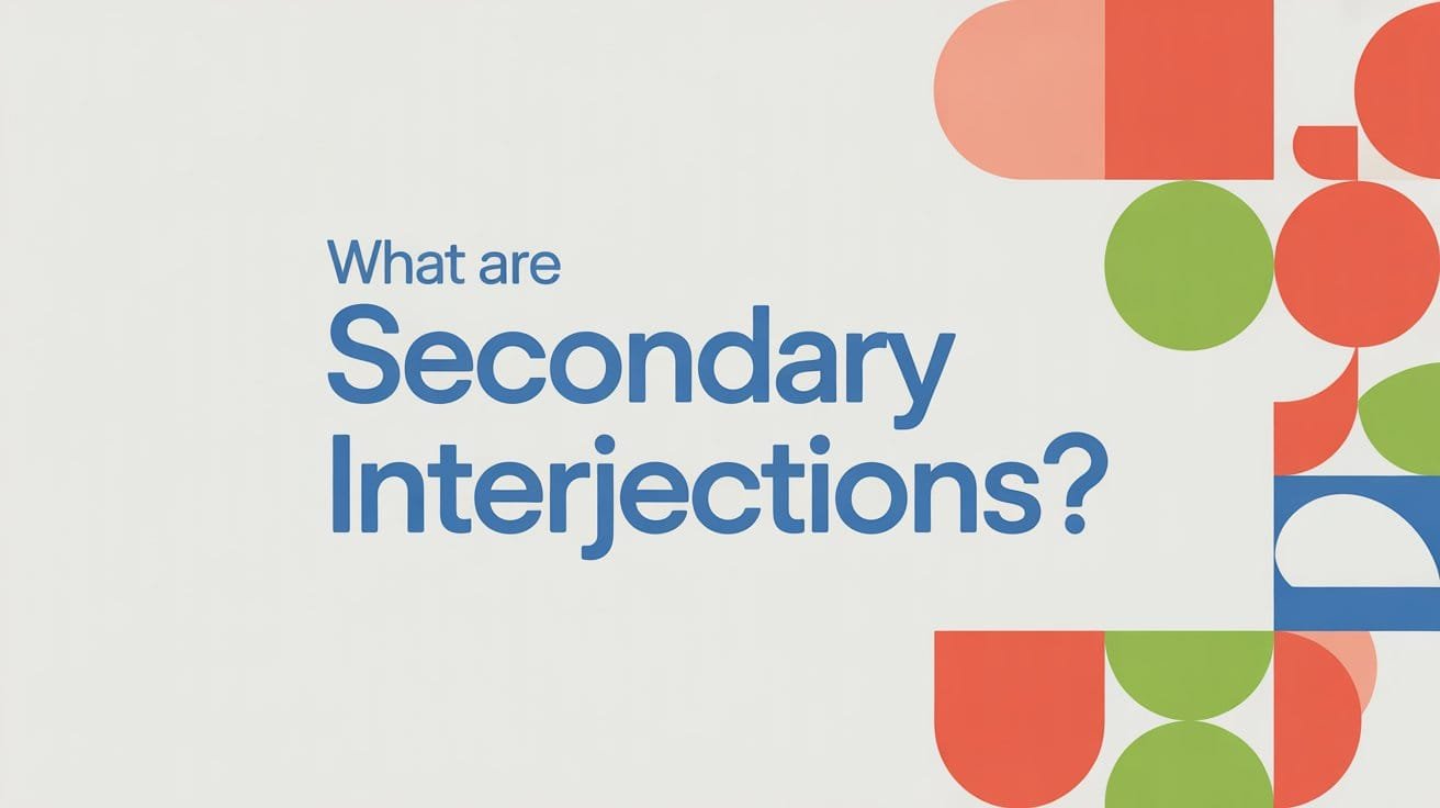 Secondary Interjections