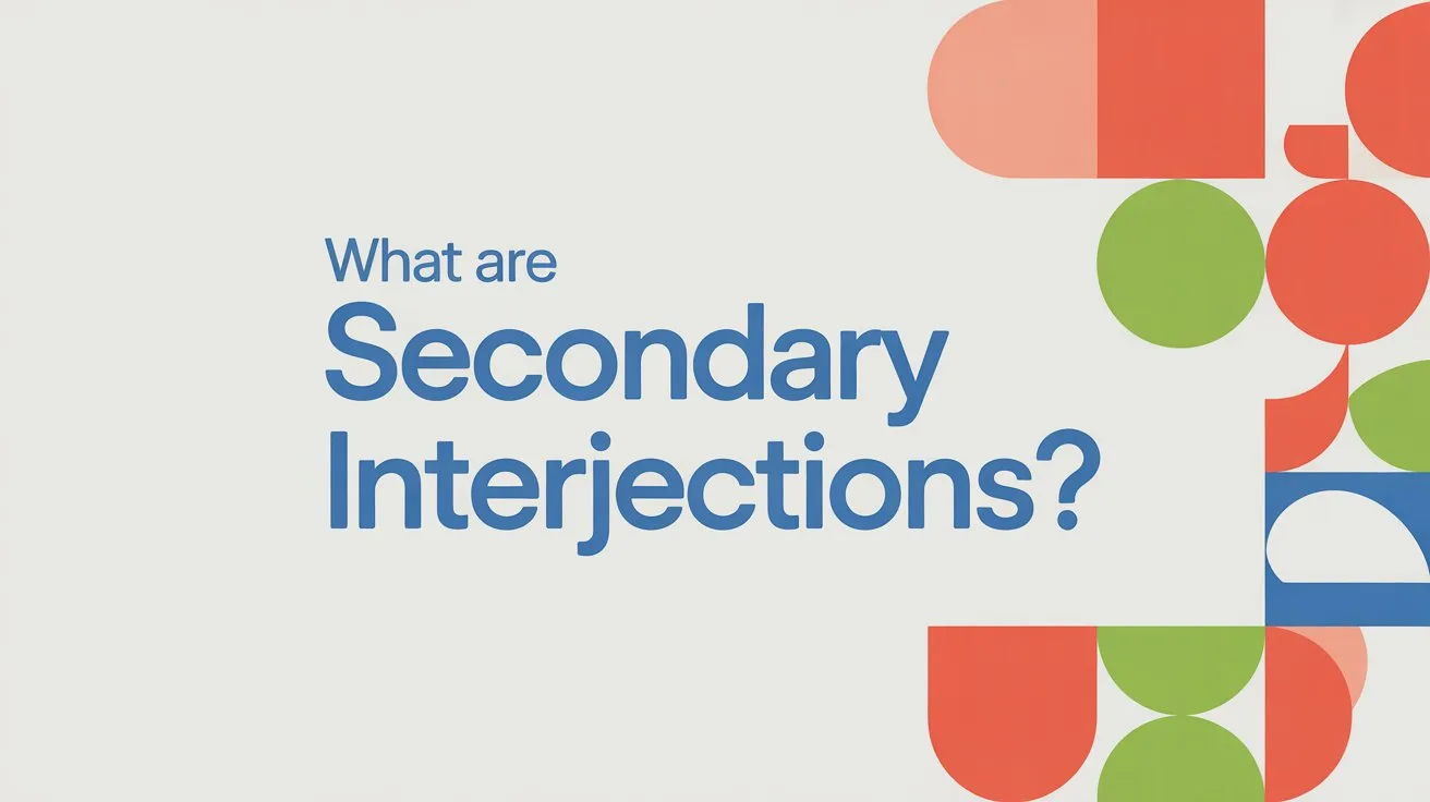 Secondary Interjections
