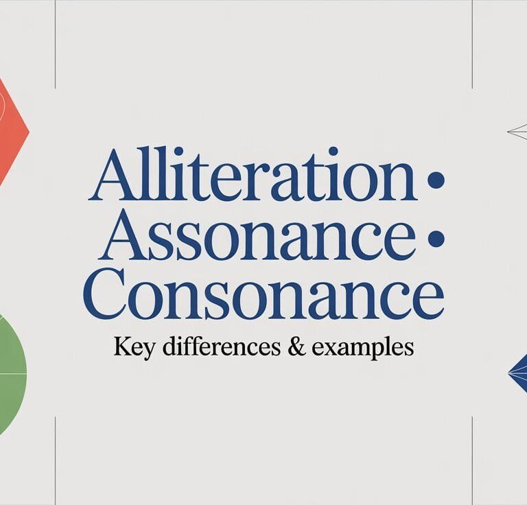Alliteration vs. Assonance vs. Consonance
