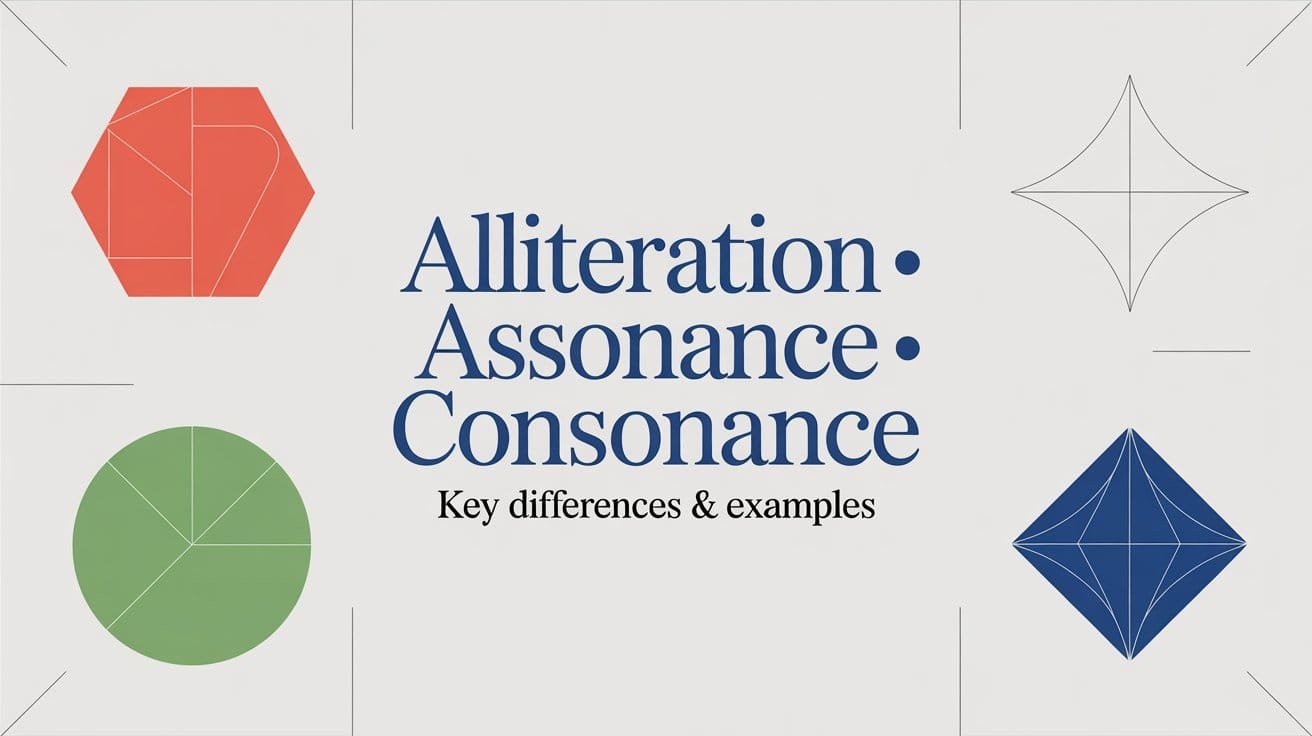 Alliteration vs. Assonance vs. Consonance