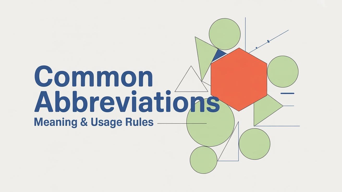Common Abbreviations in English