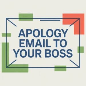 Apology Email to Your Boss