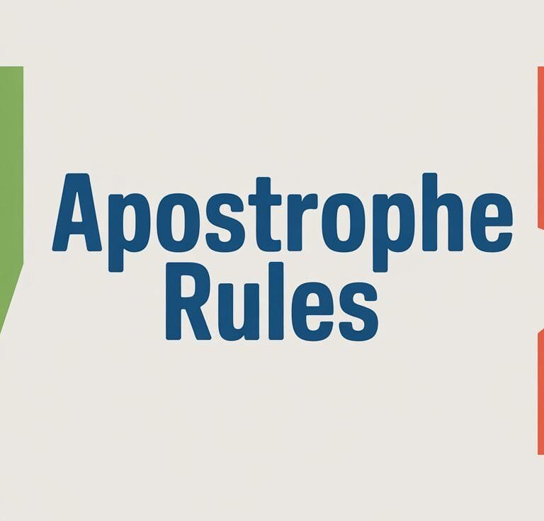 Apostrophe Rules in English