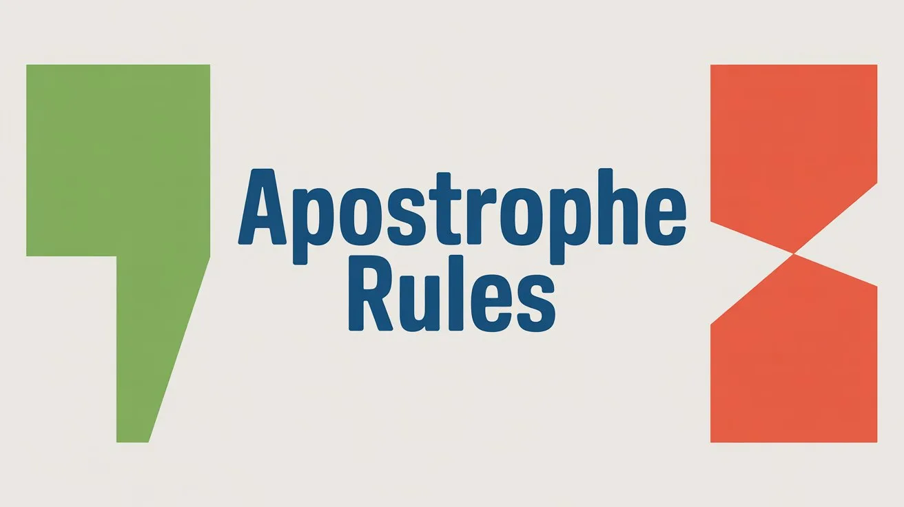 Apostrophe Rules in English