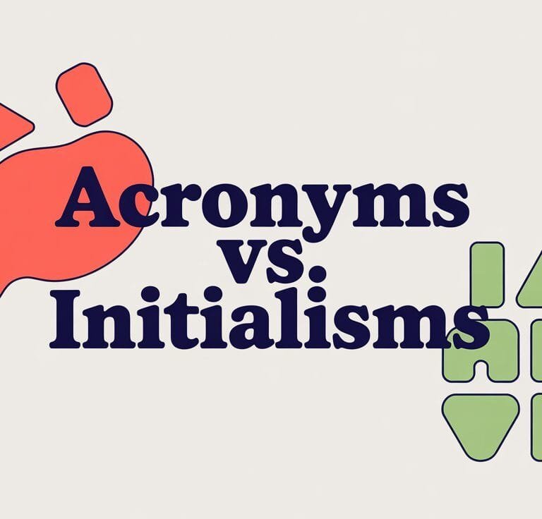 Acronyms vs Initialisms