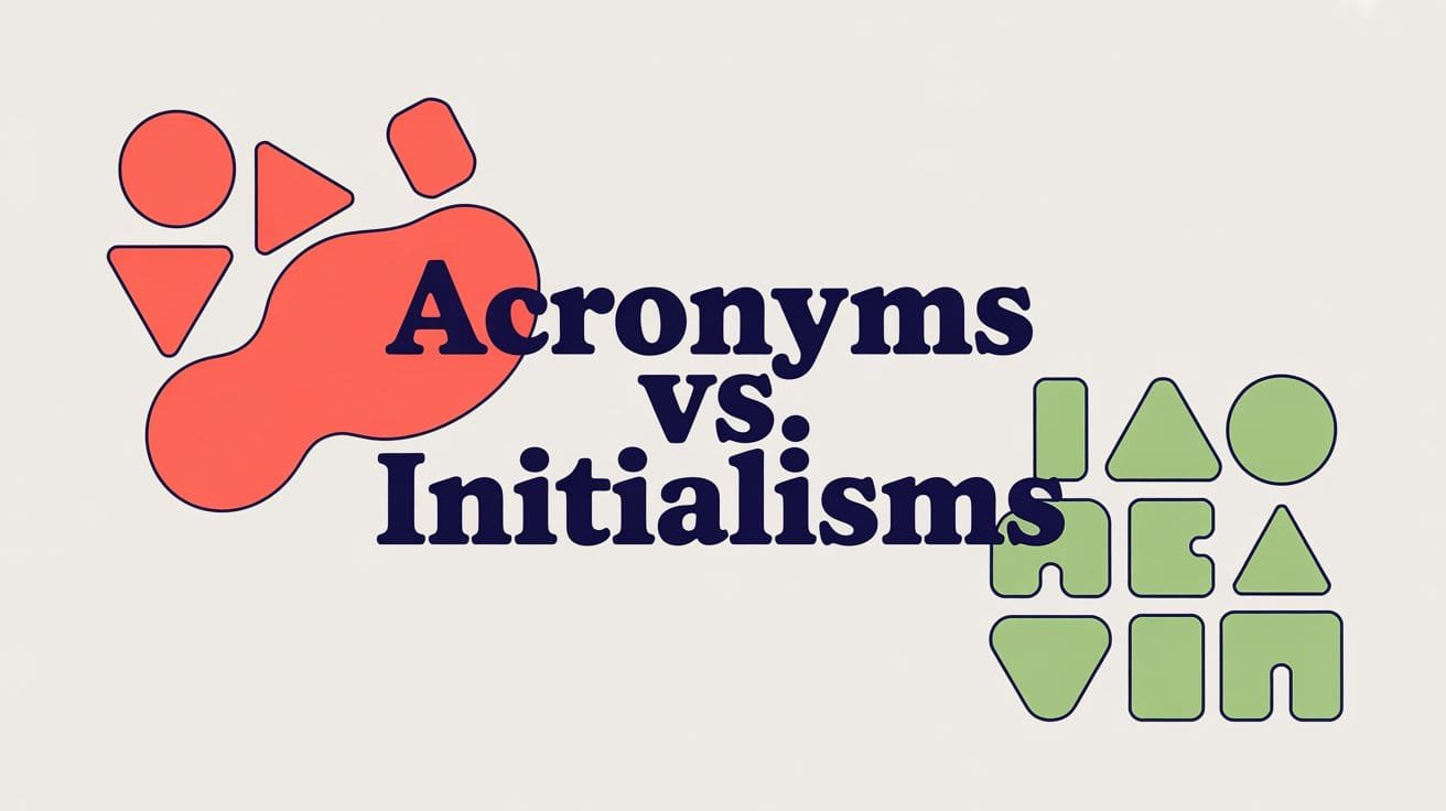 Acronyms vs Initialisms