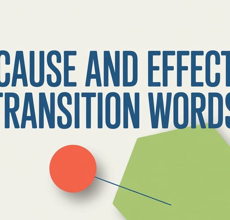 Cause and Effect Transition Words