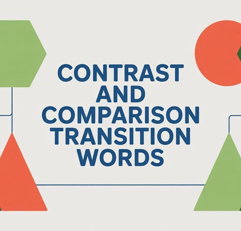 Contrast and Comparison Transition Words