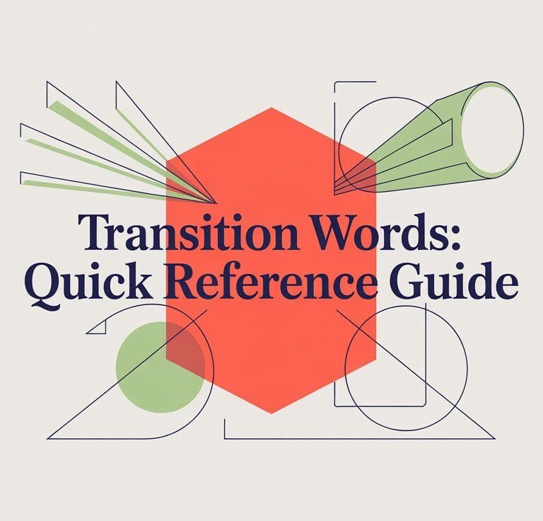 List of Transition Words in English