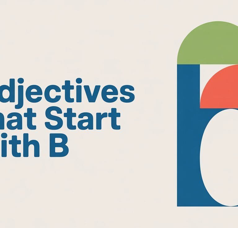 Adjectives That Start With B