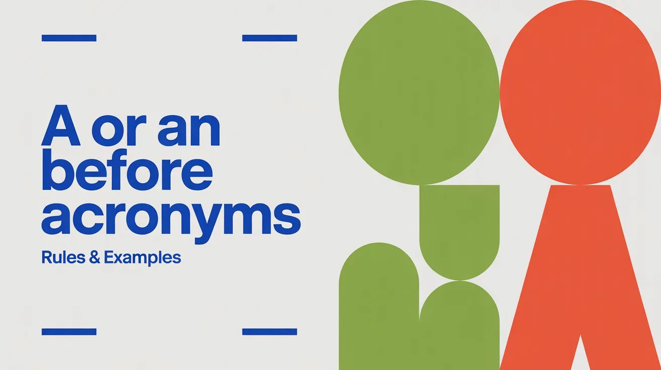 A or An Before Acronyms and Abbreviations
