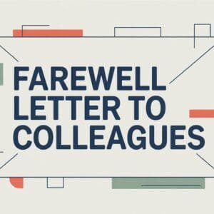 Farewell Letter to Colleagues