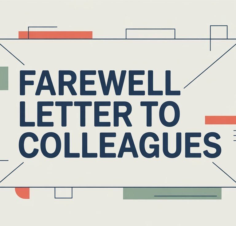 Farewell Letter to Colleagues