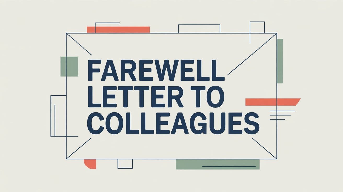 Farewell Letter to Colleagues
