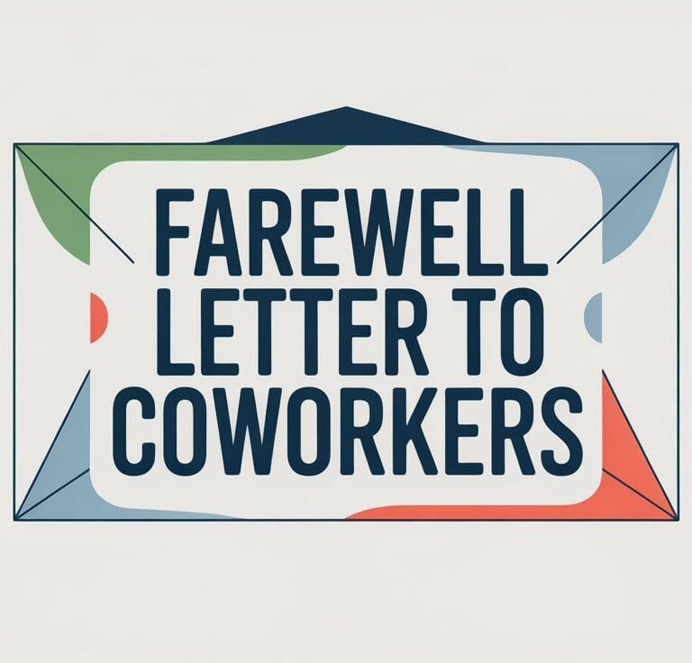 Farewell Letter to Coworkers