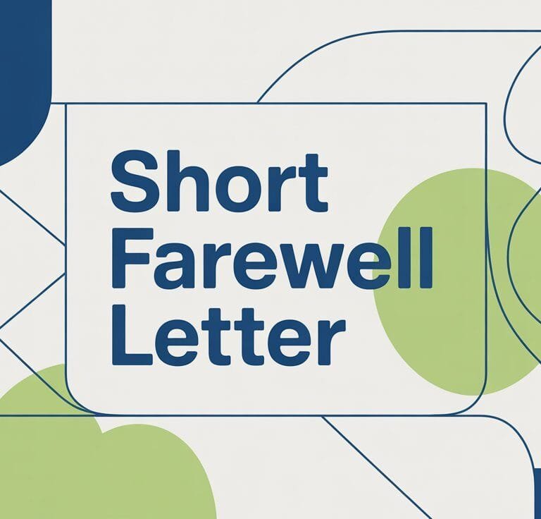 Short Farewell Letter to Colleagues