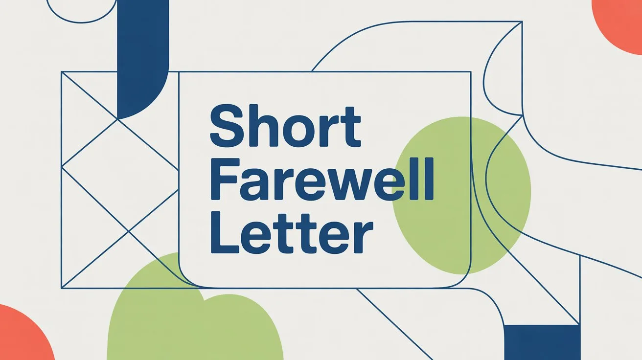 Short Farewell Letter to Colleagues