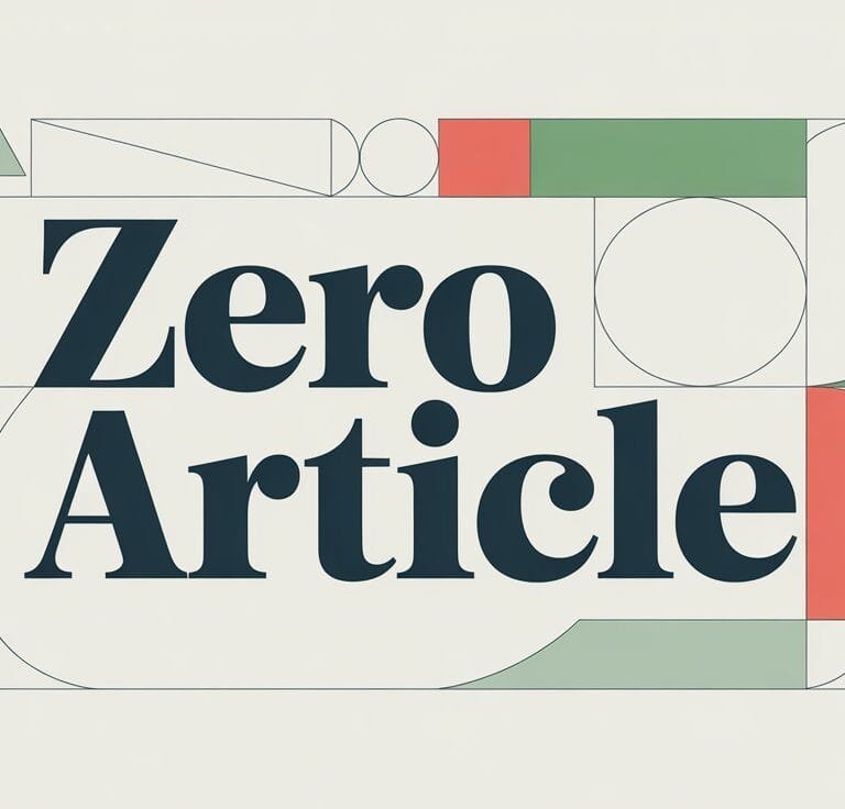 Zero Article in English Grammar