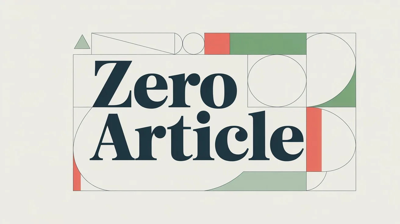 Zero Article in English Grammar