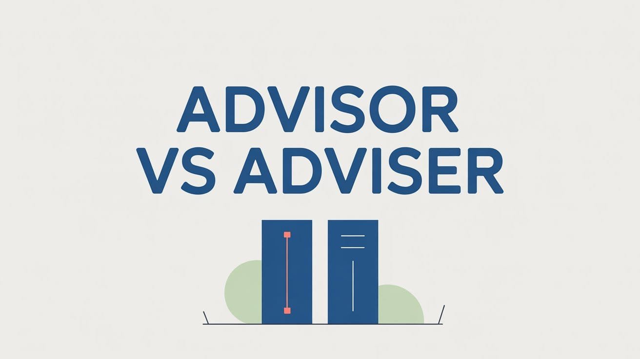 Advisor vs Adviser