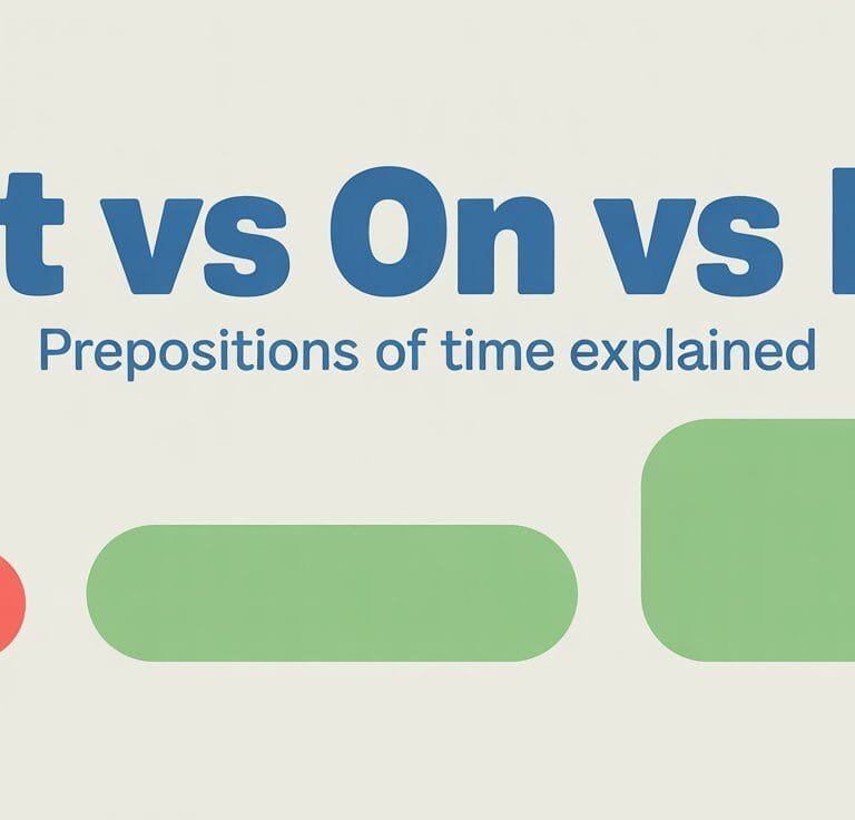 At vs On vs In Prepositions of Time Explained
