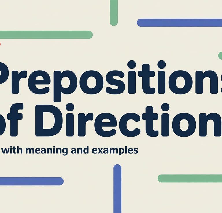Prepositions of Direction in English List with Examples