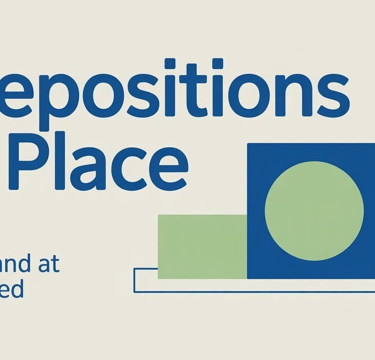 Prepositions of Place In, On, and At