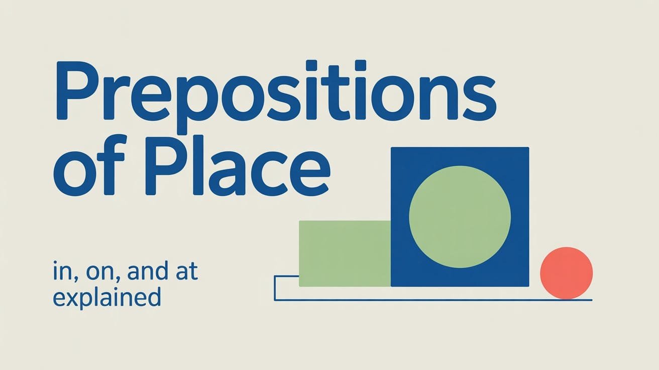 Prepositions of Place In, On, and At