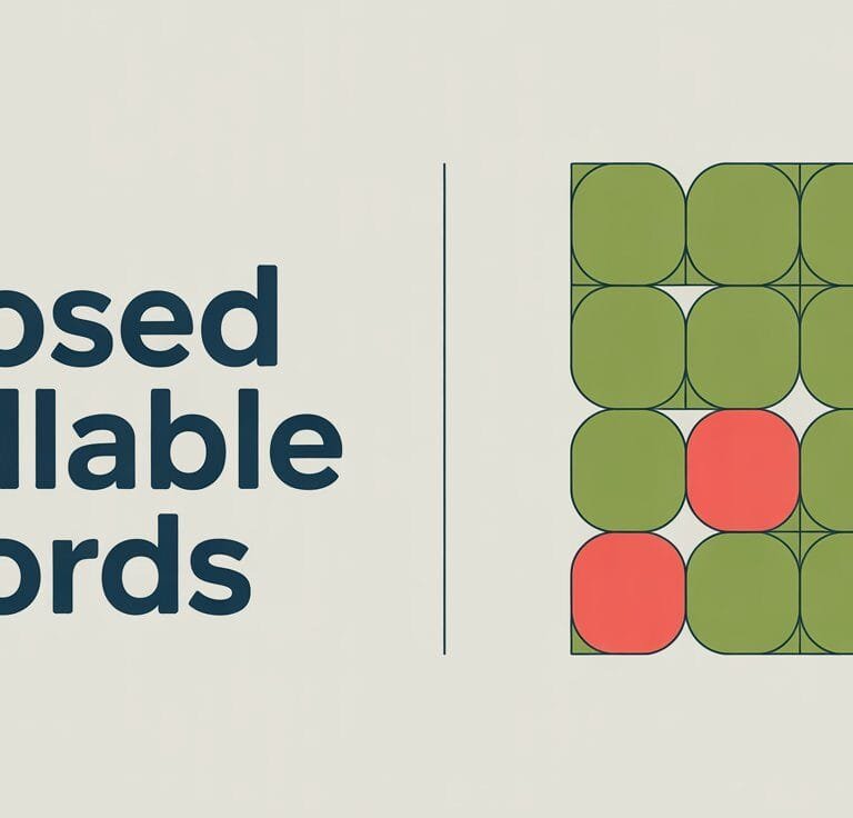 Closed Syllable Words List