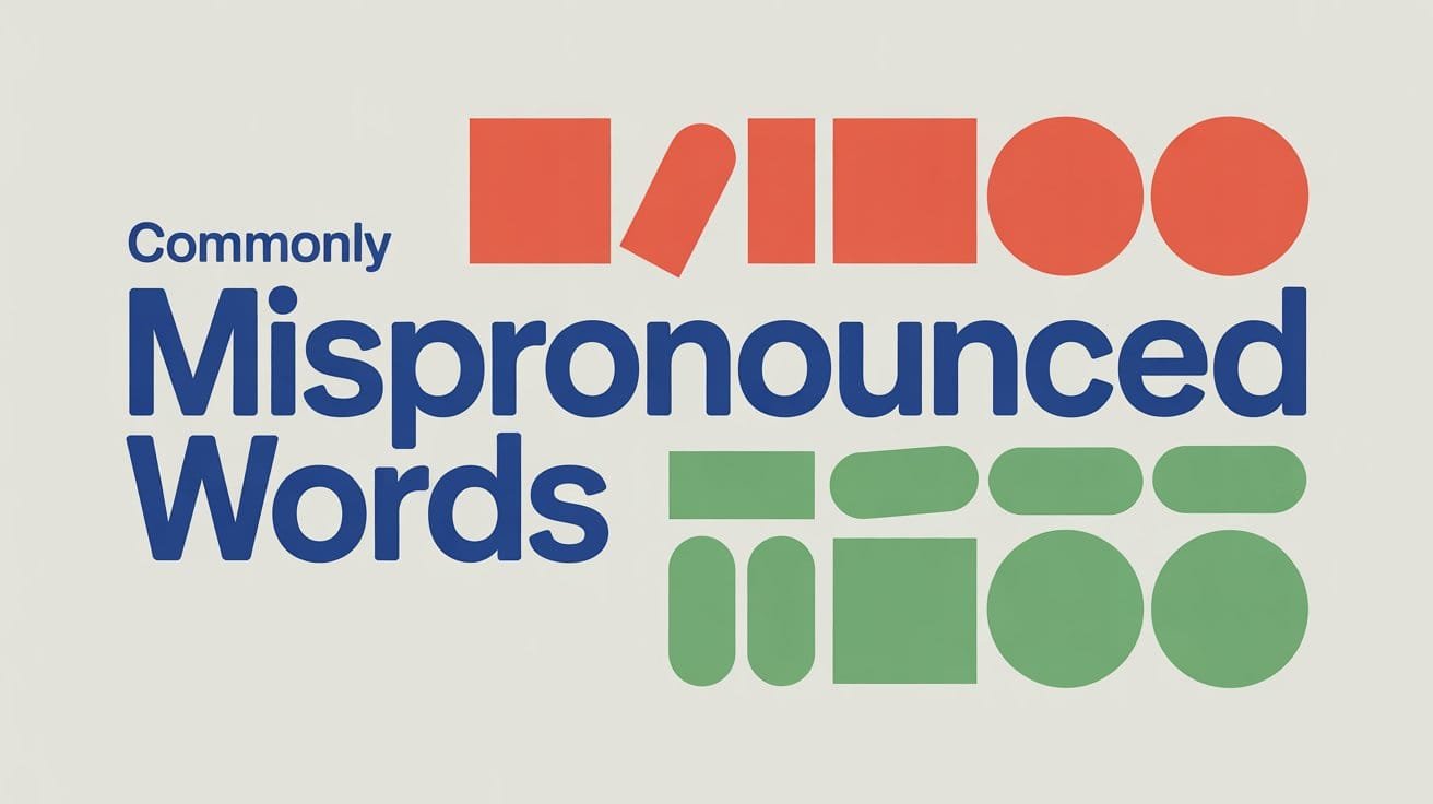 Commonly Mispronounced Words in English