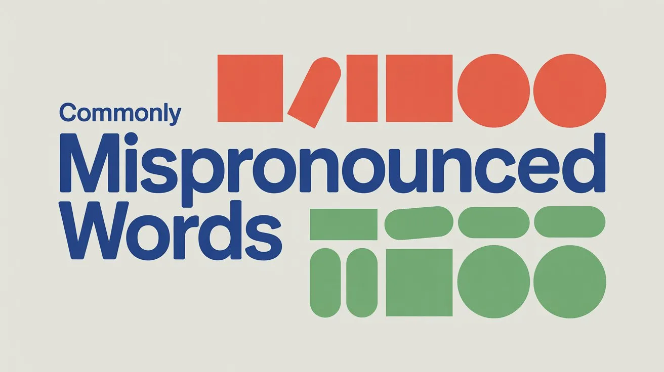 Commonly Mispronounced Words in English