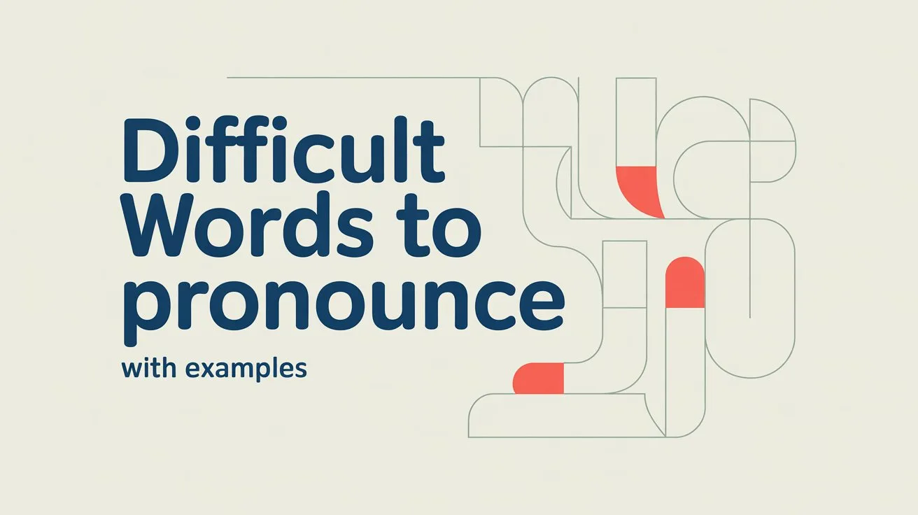 Difficult Words to Pronounce in English