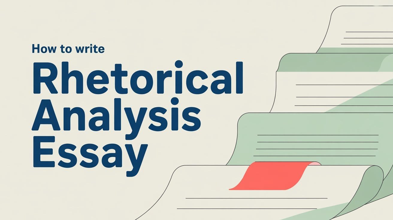 How to Write a Rhetorical Analysis Essay