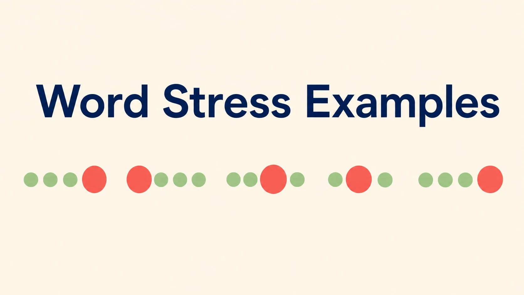 List of Word Stress Examples