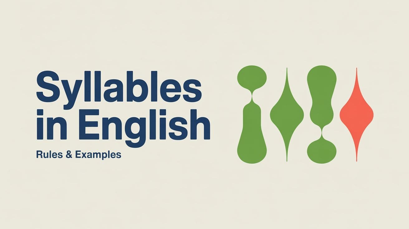Syllables in English Types and Examples