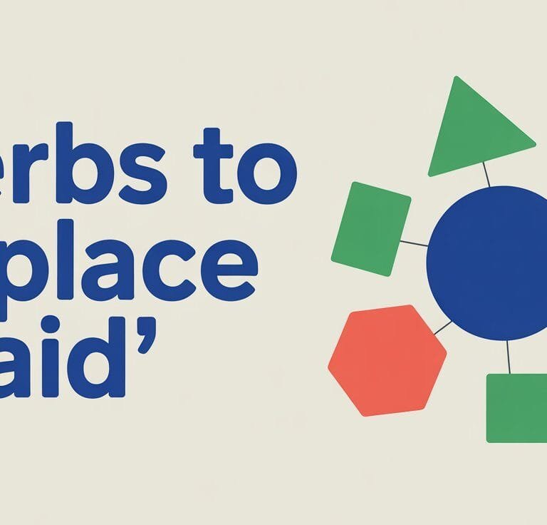 Verbs to Replace Said