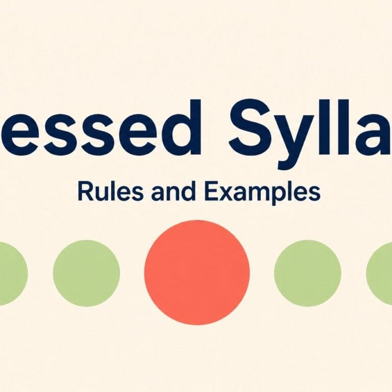 Stressed Syllable Rules and Examples