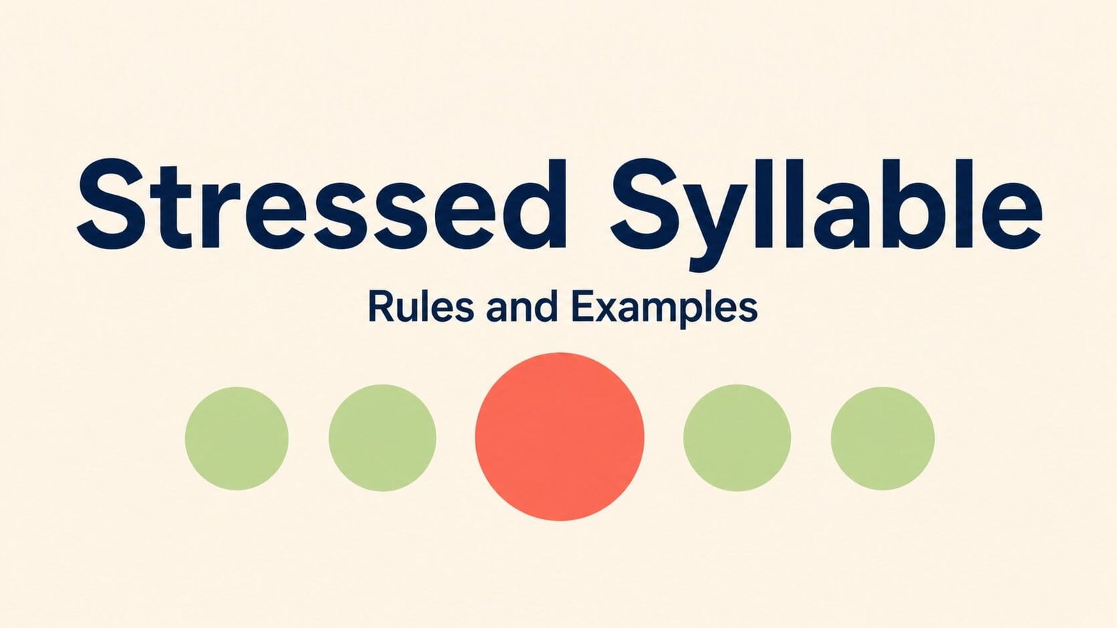 Stressed Syllable Rules and Examples
